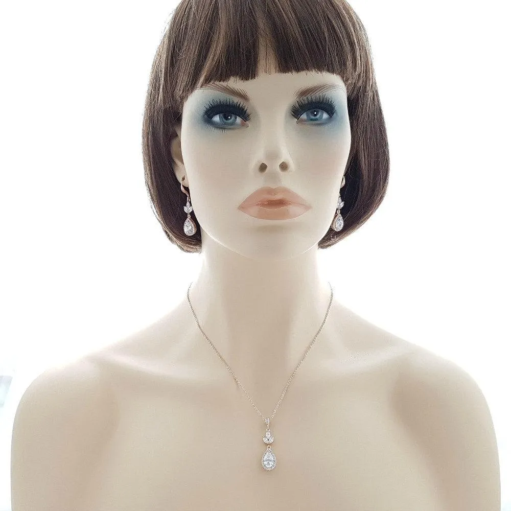 Necklace and Earrings Set-Lotus