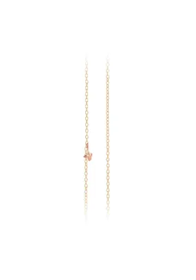 Ole Lynggaard Lotus Twisted 18K Yellow & Rose Gold Leaf Chain | 31.5"