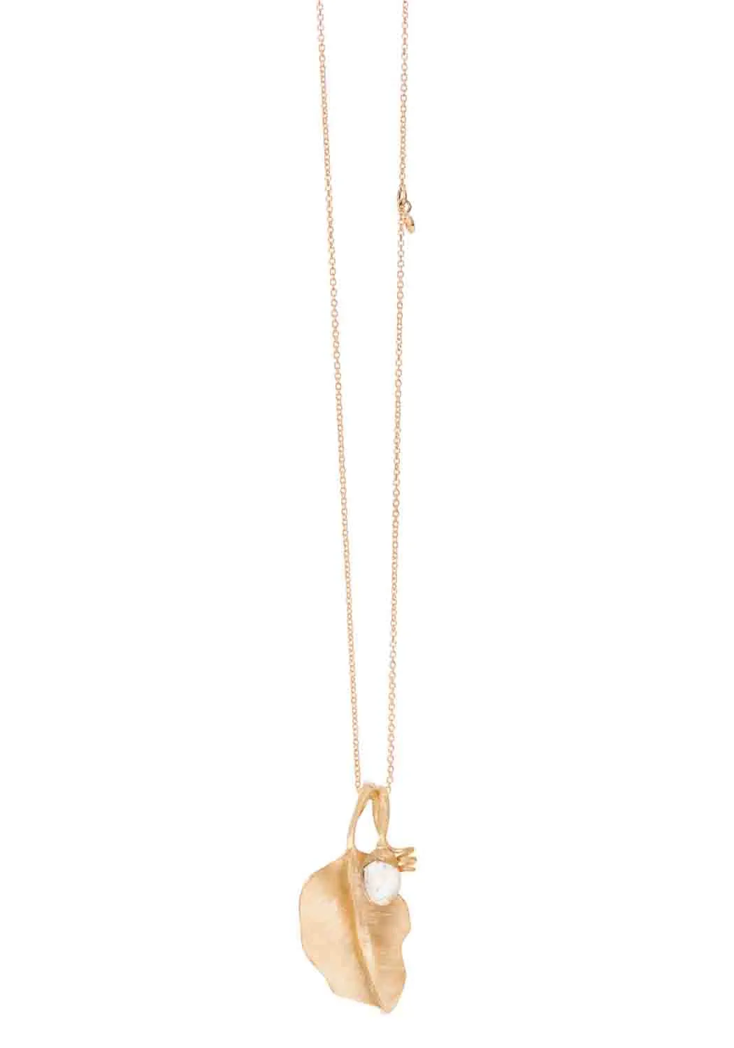 Ole Lynggaard Lotus Twisted 18K Yellow & Rose Gold Leaf Chain | 31.5"