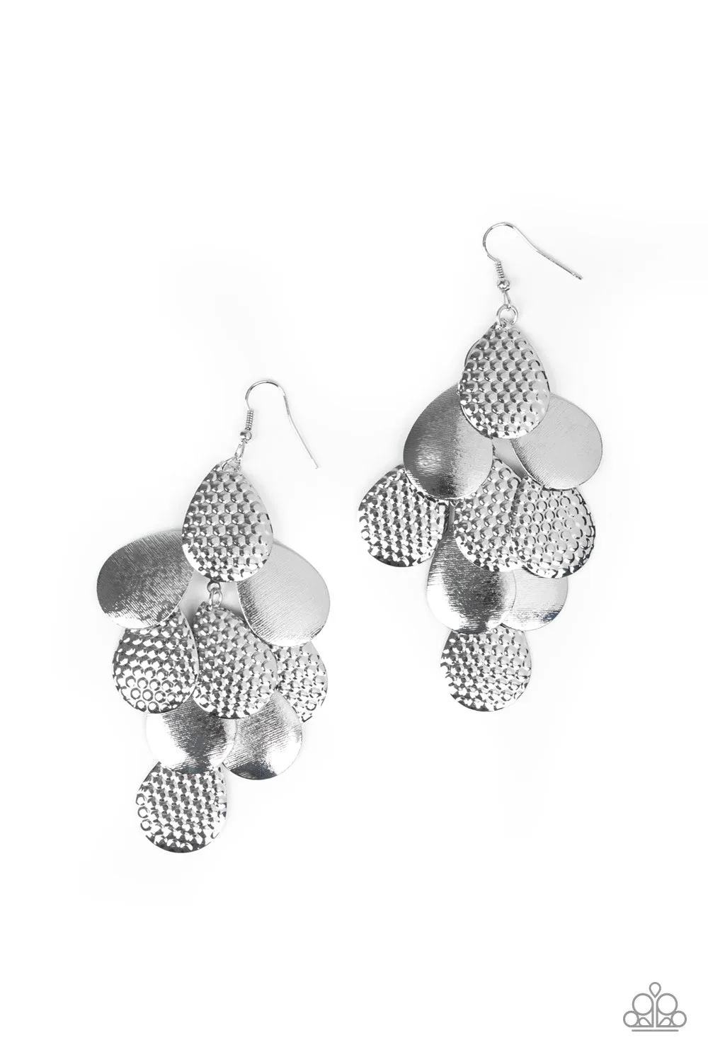 Paparazzi Accessories - Chime Time - Silver Earrings