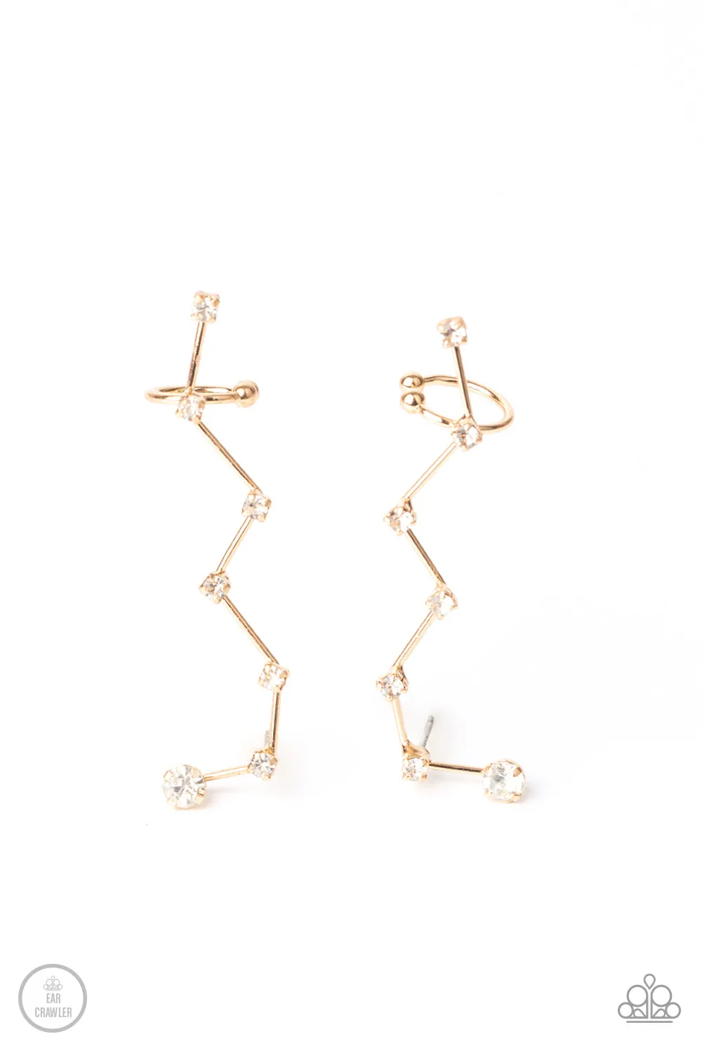 Paparazzi CONSTELLATION Prize - Gold Ear Crawlers Earring