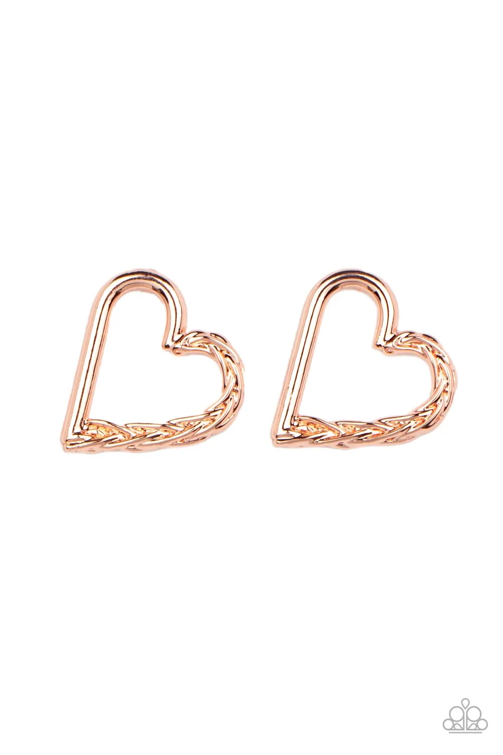 Paparazzi Cupid, Who? - Copper Studs Post Earrings