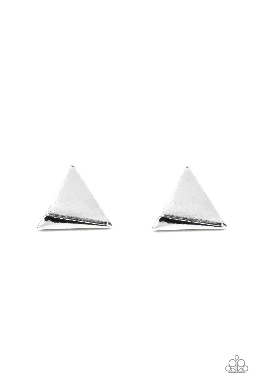 Paparazzi Earring ~ Die TRI-ing - Silver