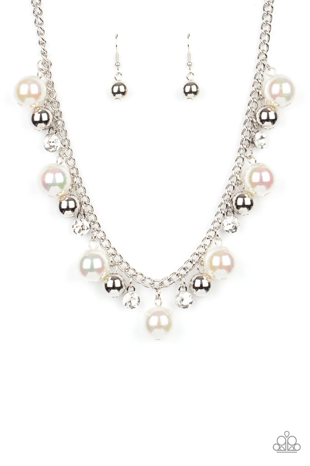 Paparazzi Galactic Gala - White Necklace