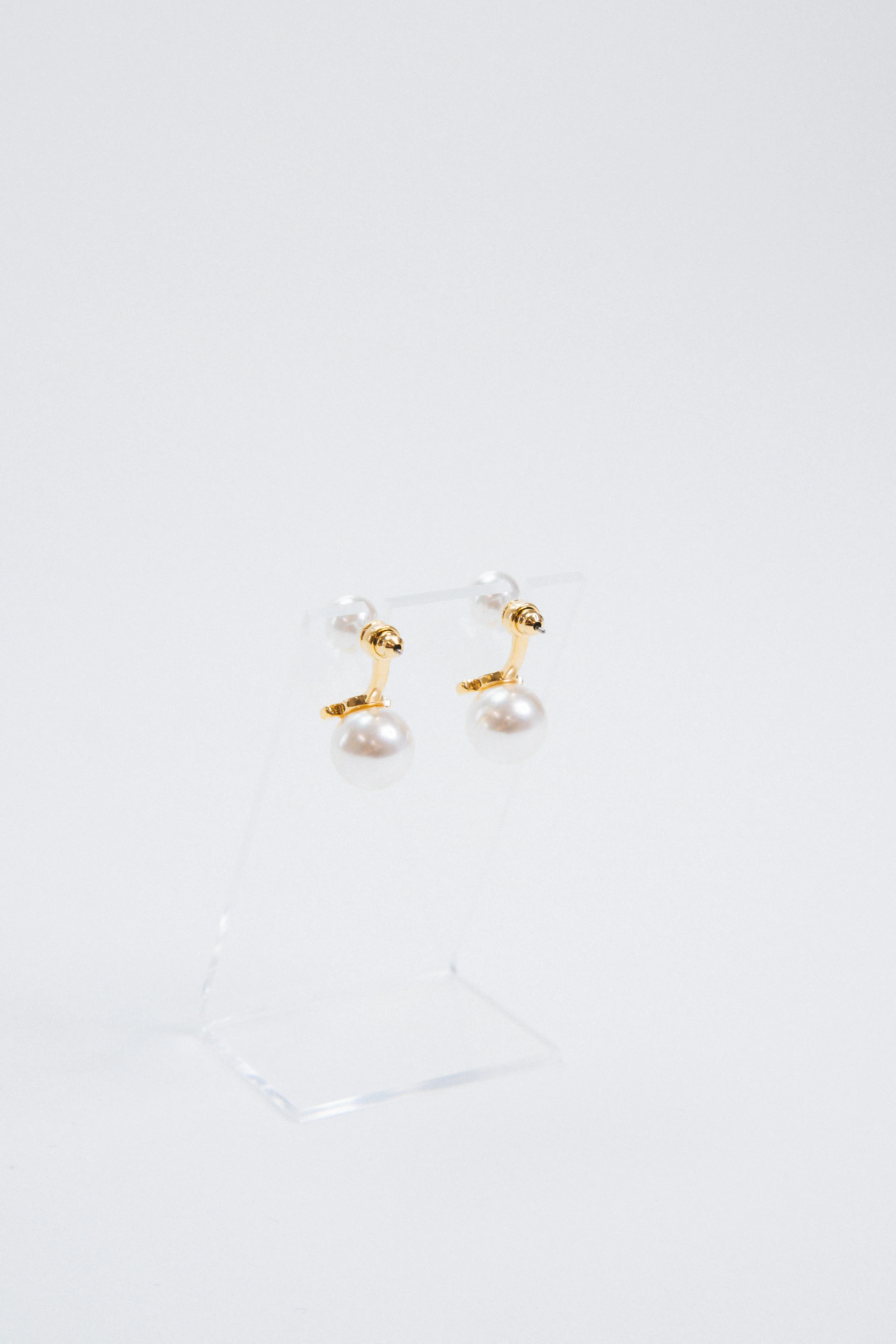 Pearl Bar Earring, Gold