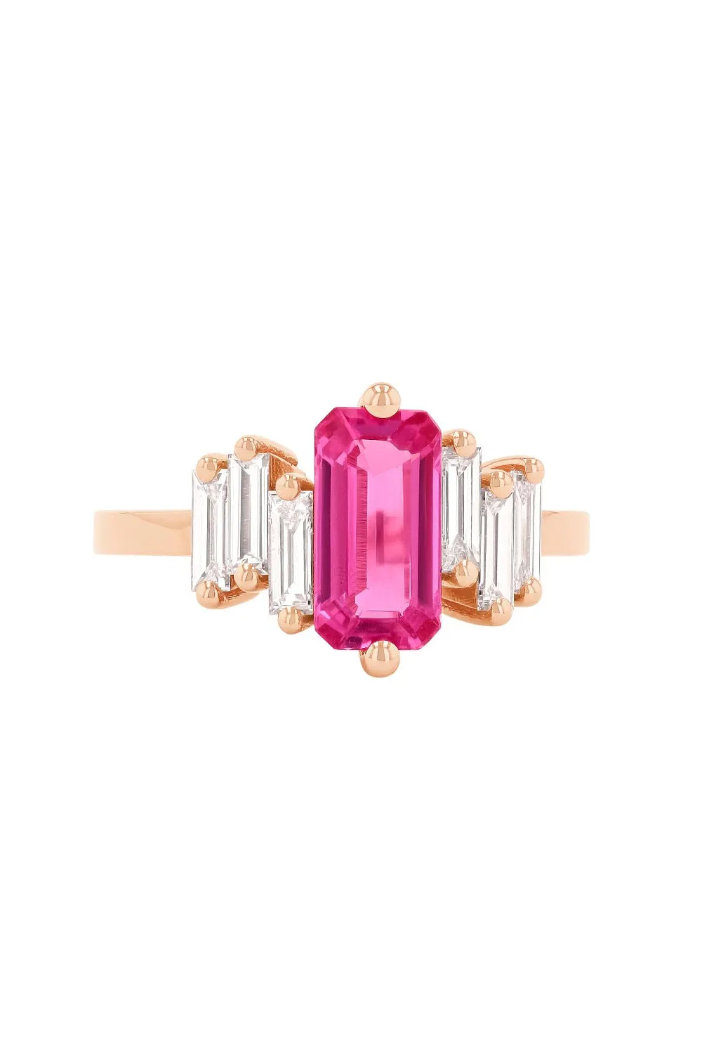 Pink Sapphire Diamond Ring