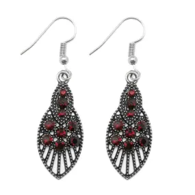 Prima Ballerina Red Rhinestone Earrings