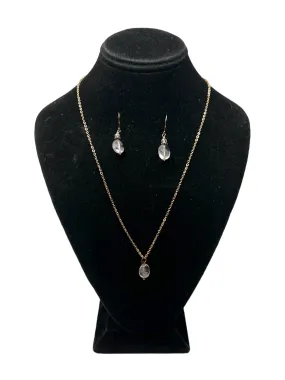 Quartz Gemstone Necklace and Earrings Set