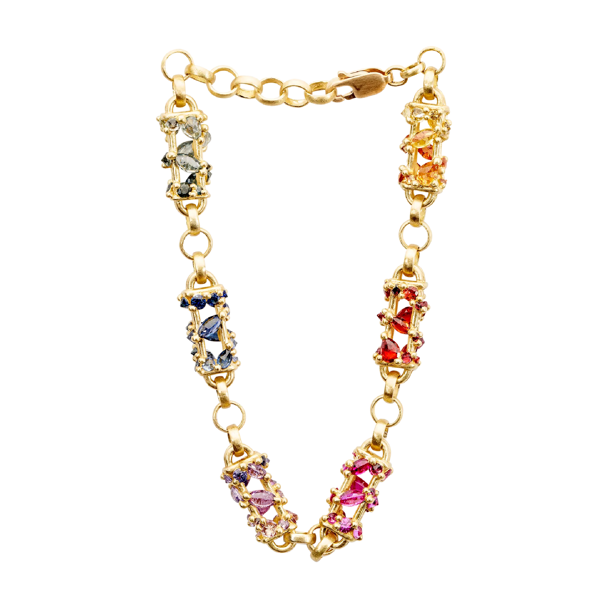 Rainbow Fontaine Bar Link Bracelet - 11253