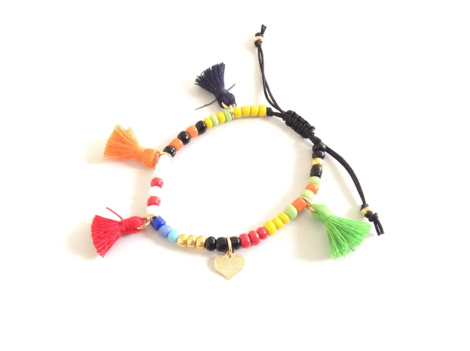 Rasta Bracelet - Bohemian Jewelry Tassel Bracelet