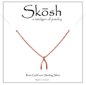 Skosh Rose Gold Wishbone Necklace