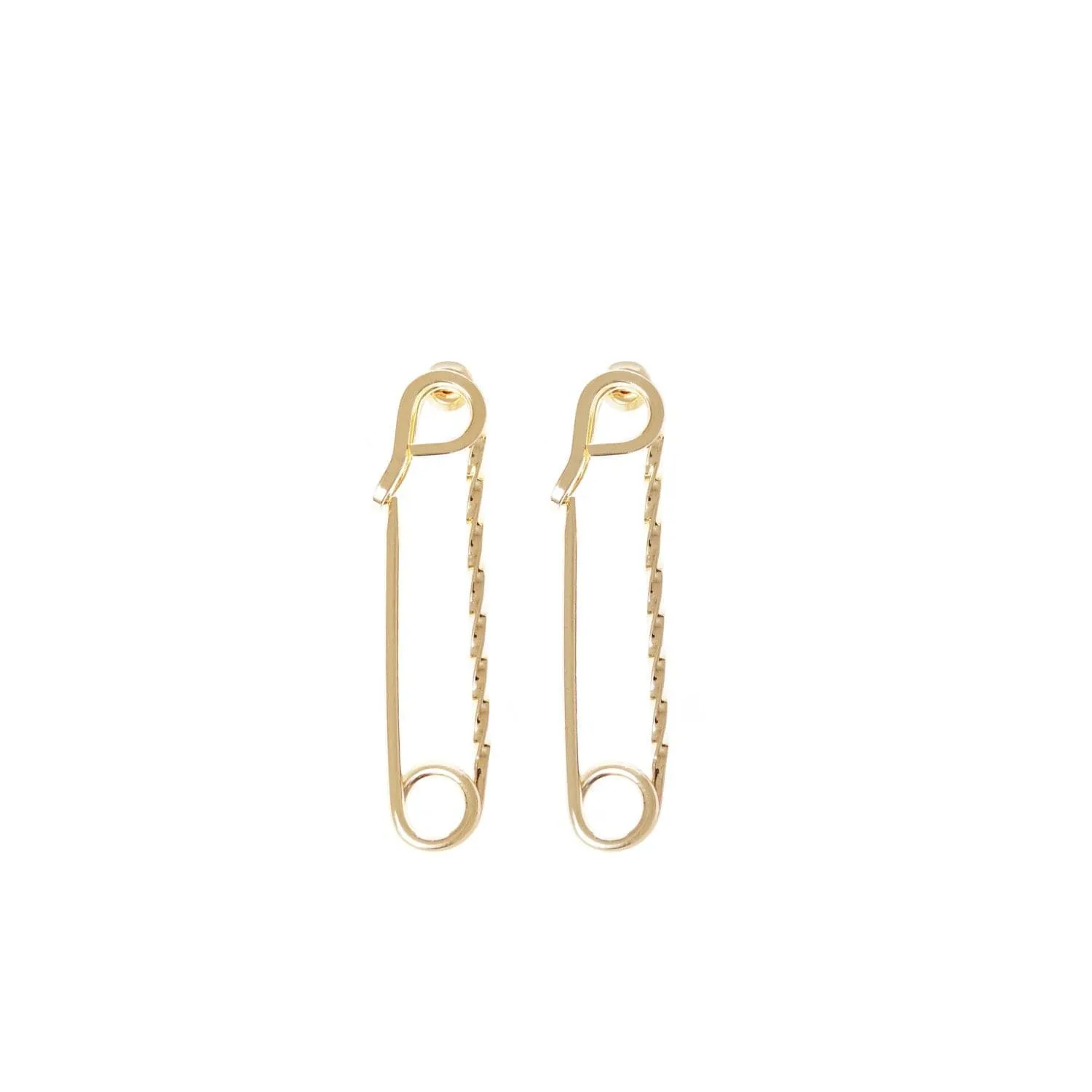 Small Twisted Safety Pin Earrings