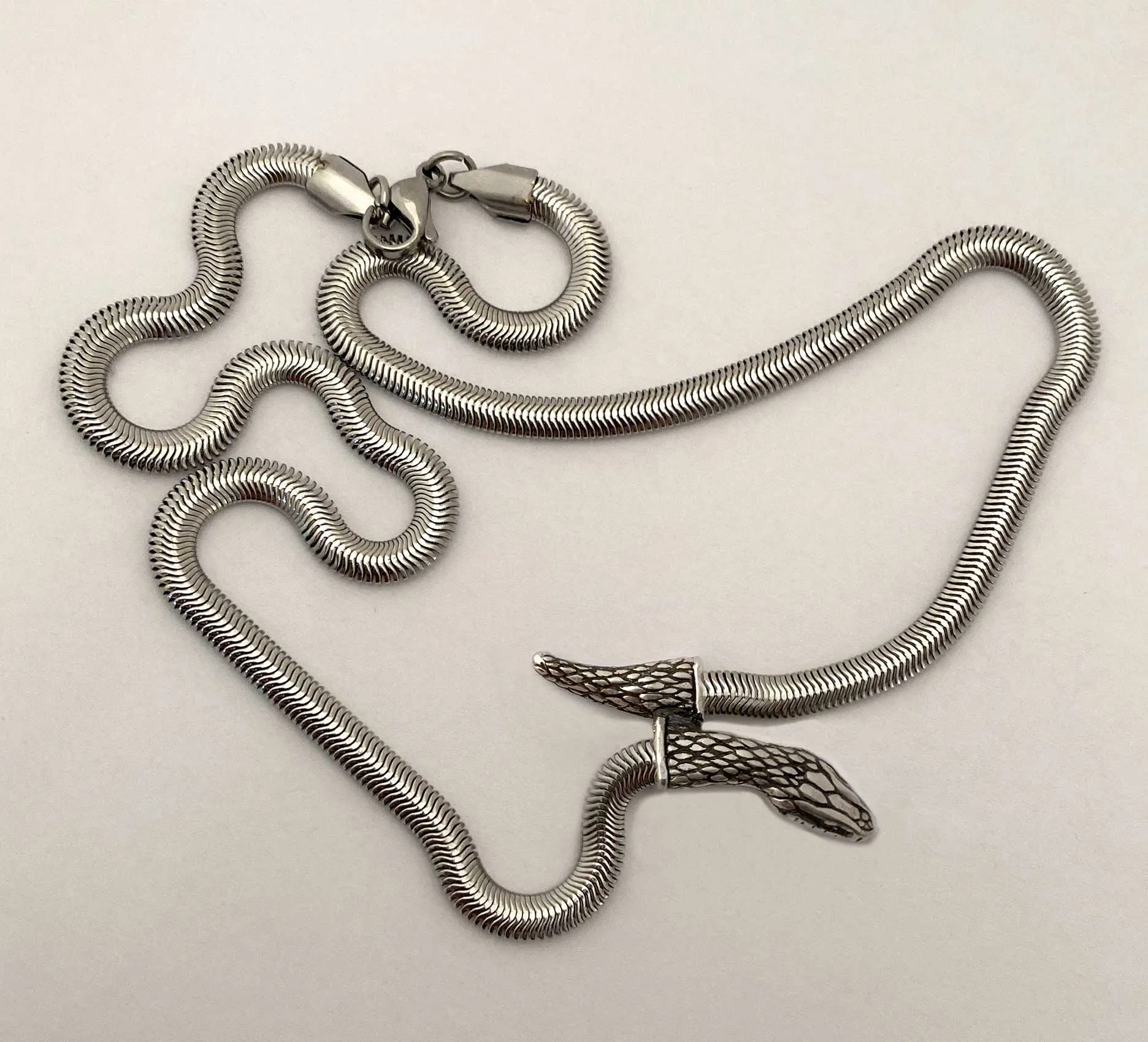 Snake Chain Necklace in silver- Ready to Ship