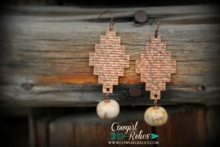 Sonoita Rustic Southwest Hammered Copper Earrings