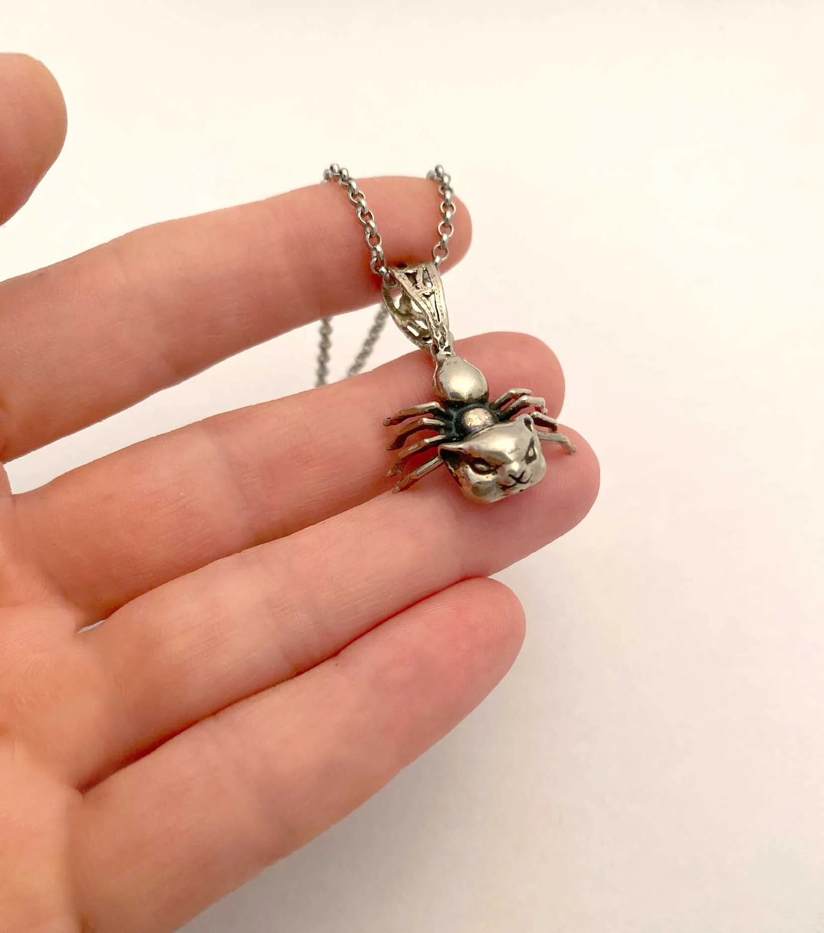 Spider Cat Necklace