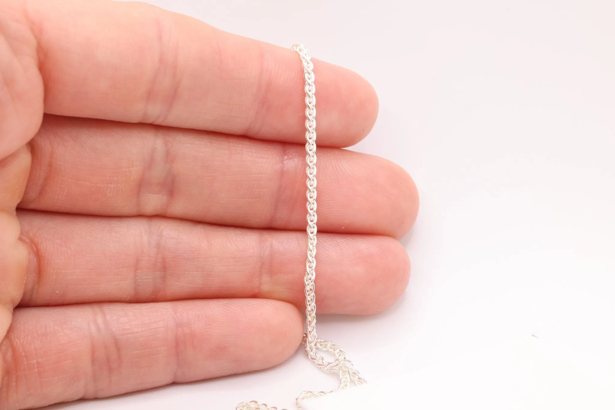 Sterling Silver 1.8 mm Wheat Chain, Wholesale Jewelry Making Wheat Chain