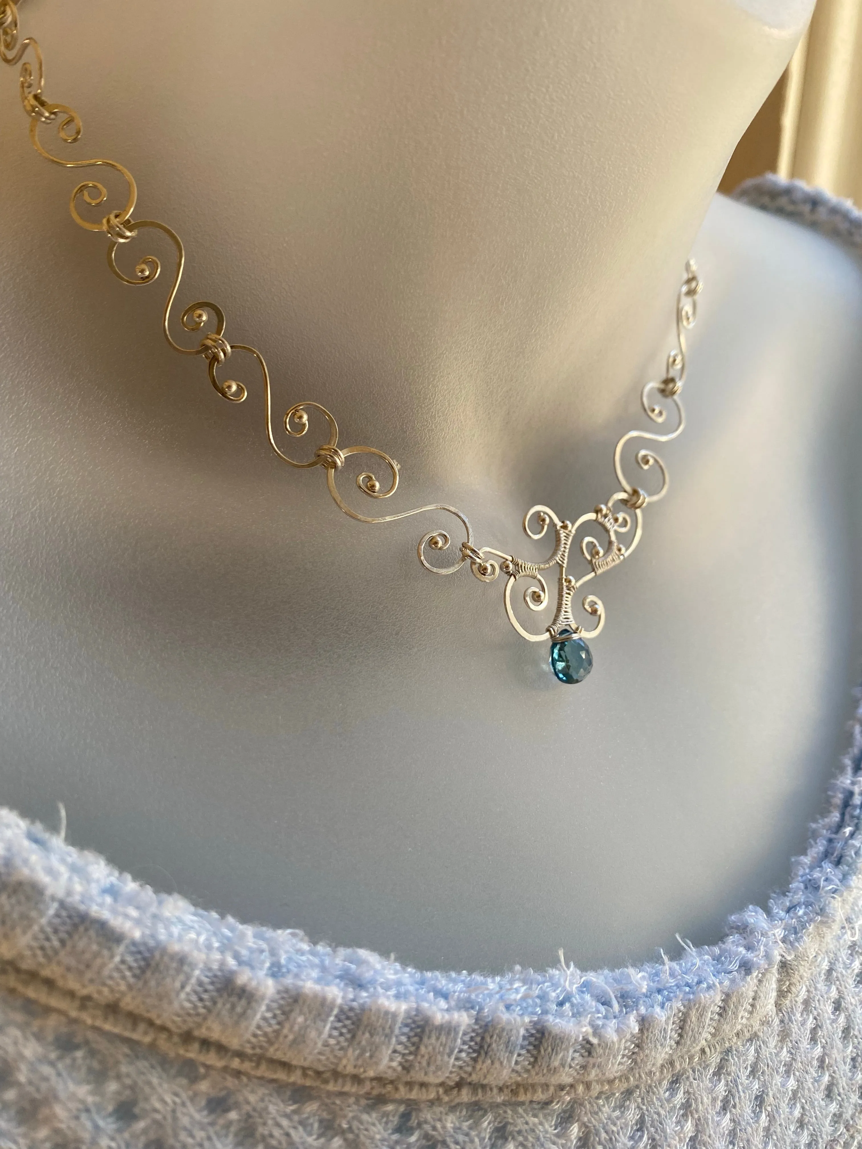 Storyteller jewelry: London Blue Filigree