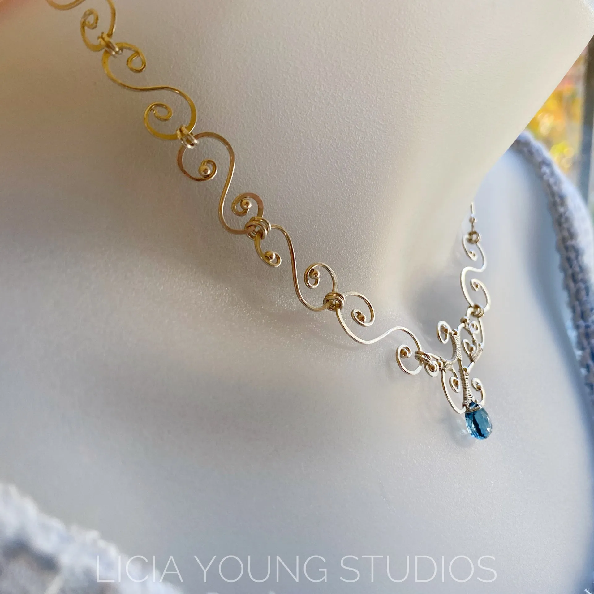 Storyteller jewelry: London Blue Filigree