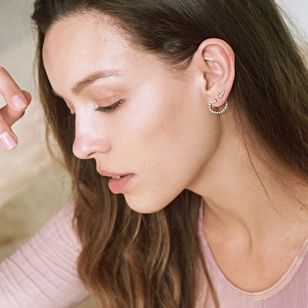 SWIRL DIAMOND EARRING