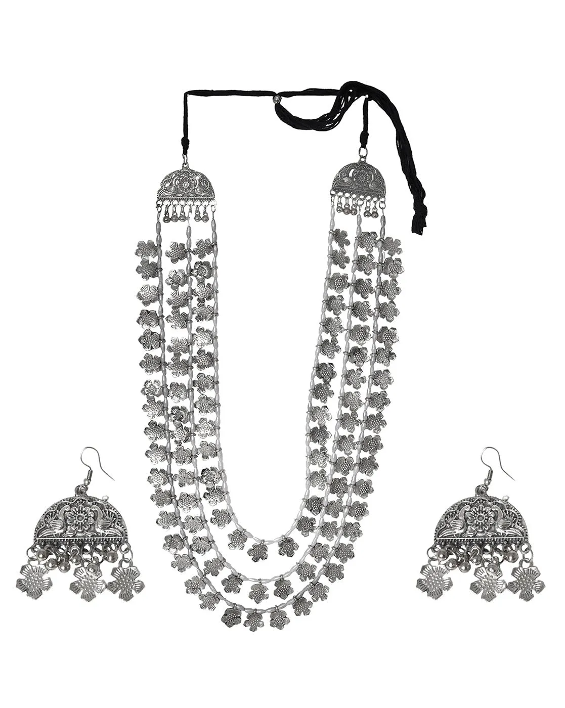 Teejh Rebha Silver Oxidised Jewelry Gift Set