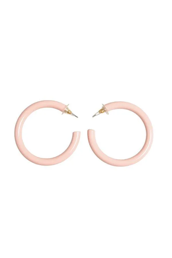 The Logan Hoop in Light Pink