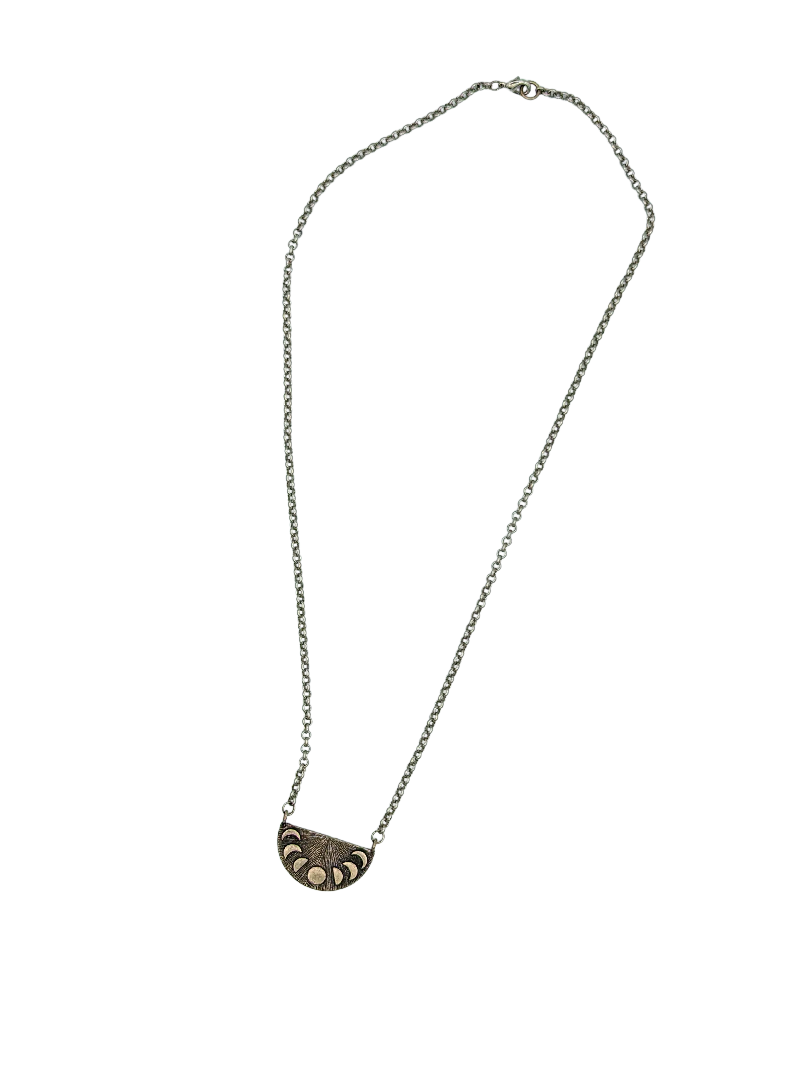 The Moon Phase Necklace in Silver