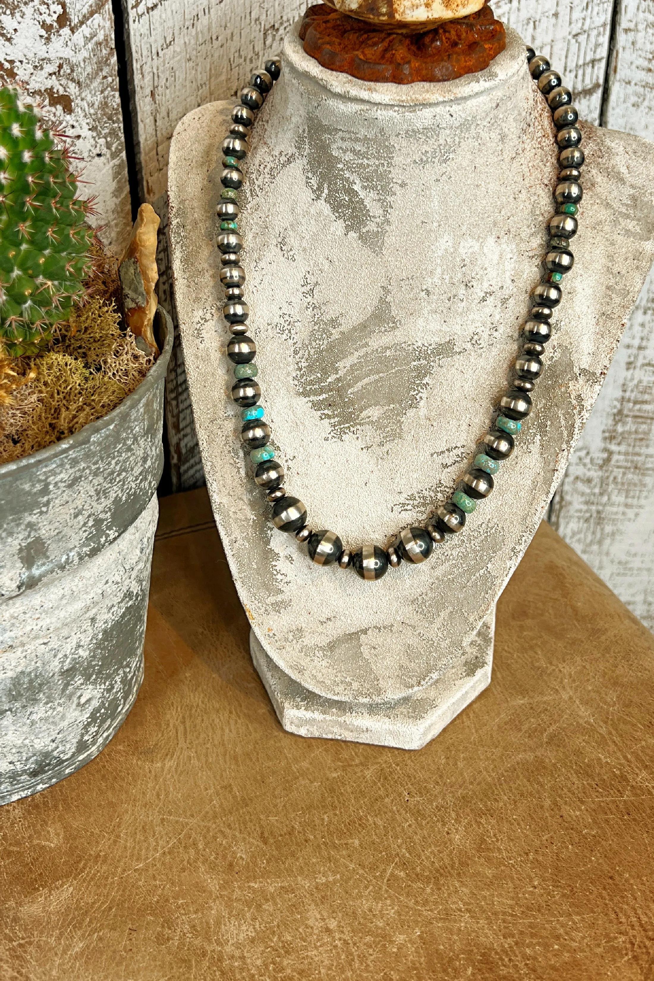 The Sterling & Verde Turquoise Necklace & Pendant Set