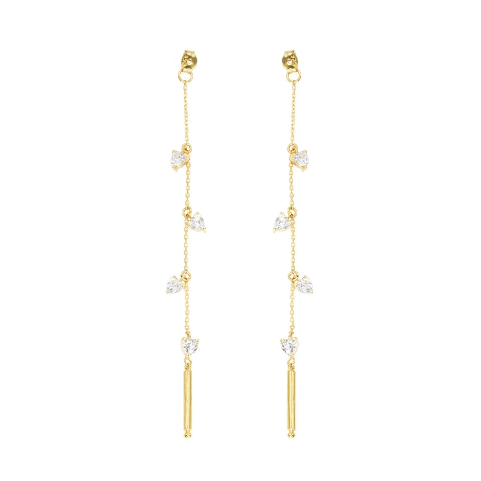 Theia - Vermeil & Sterling Linear Earring Backs