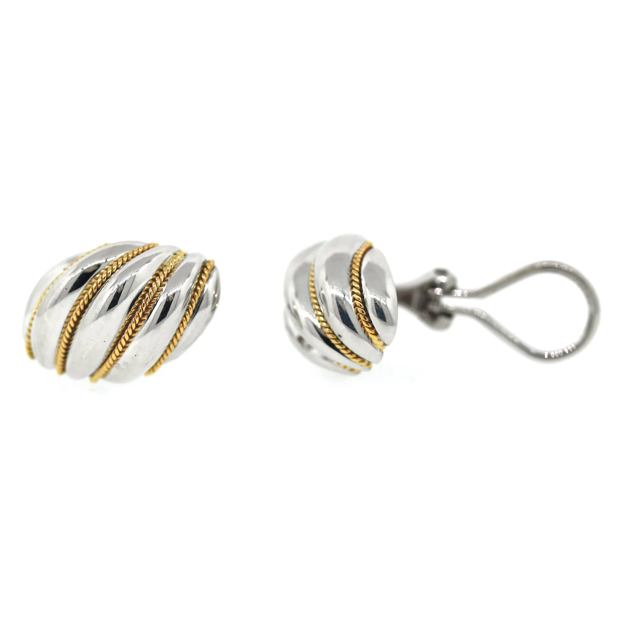 Tiffany and Co. Shrimp Swirl Earrings in Sterling Silver