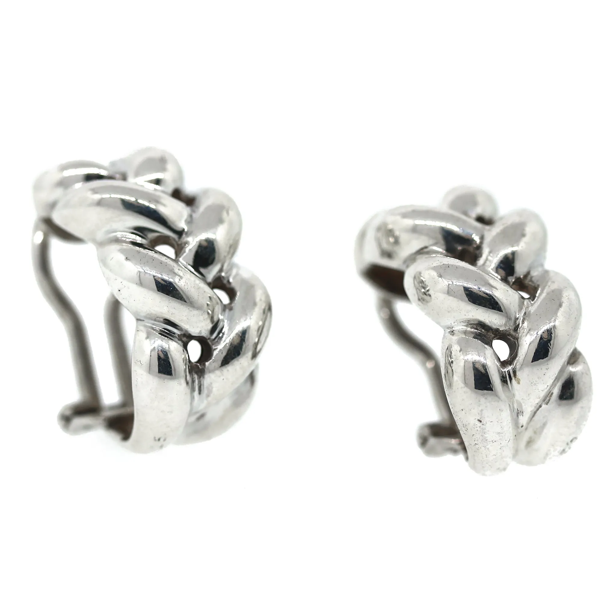 Tiffany and Co. Twisted Braided Earrings in Sterling Silver