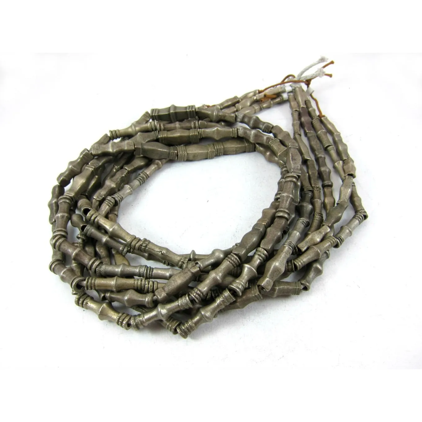 Tuareg Nickel Silver Heirloom Bead Strand