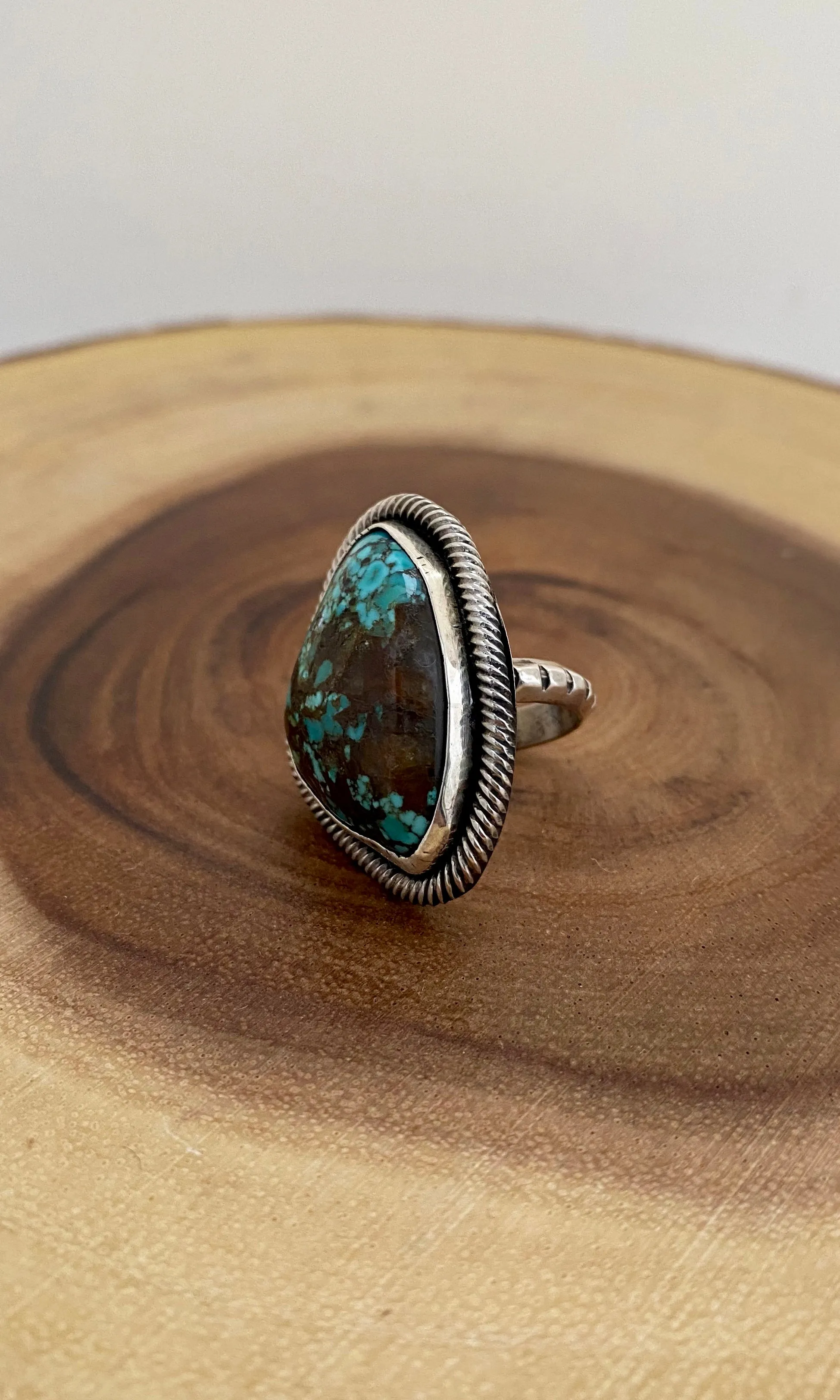 TWISTED UP Chimney Butte Sterling Silver & Turquoise Ring | Size 6 1/4