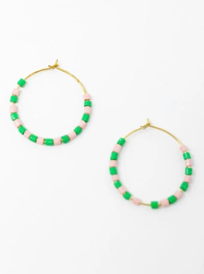 Victoria Beaded Hoops