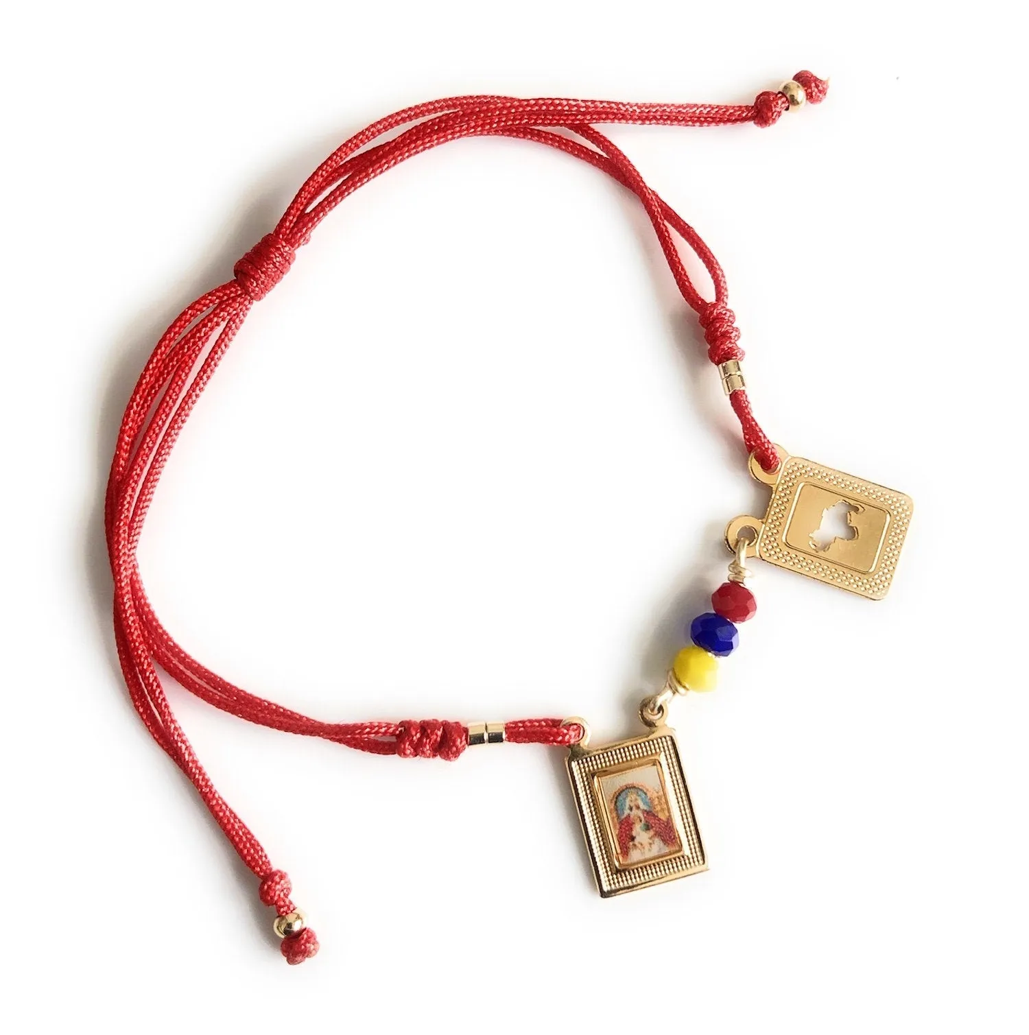 Virgen de Coromoto Scapular Adjustable Venezuela Map Bracelet