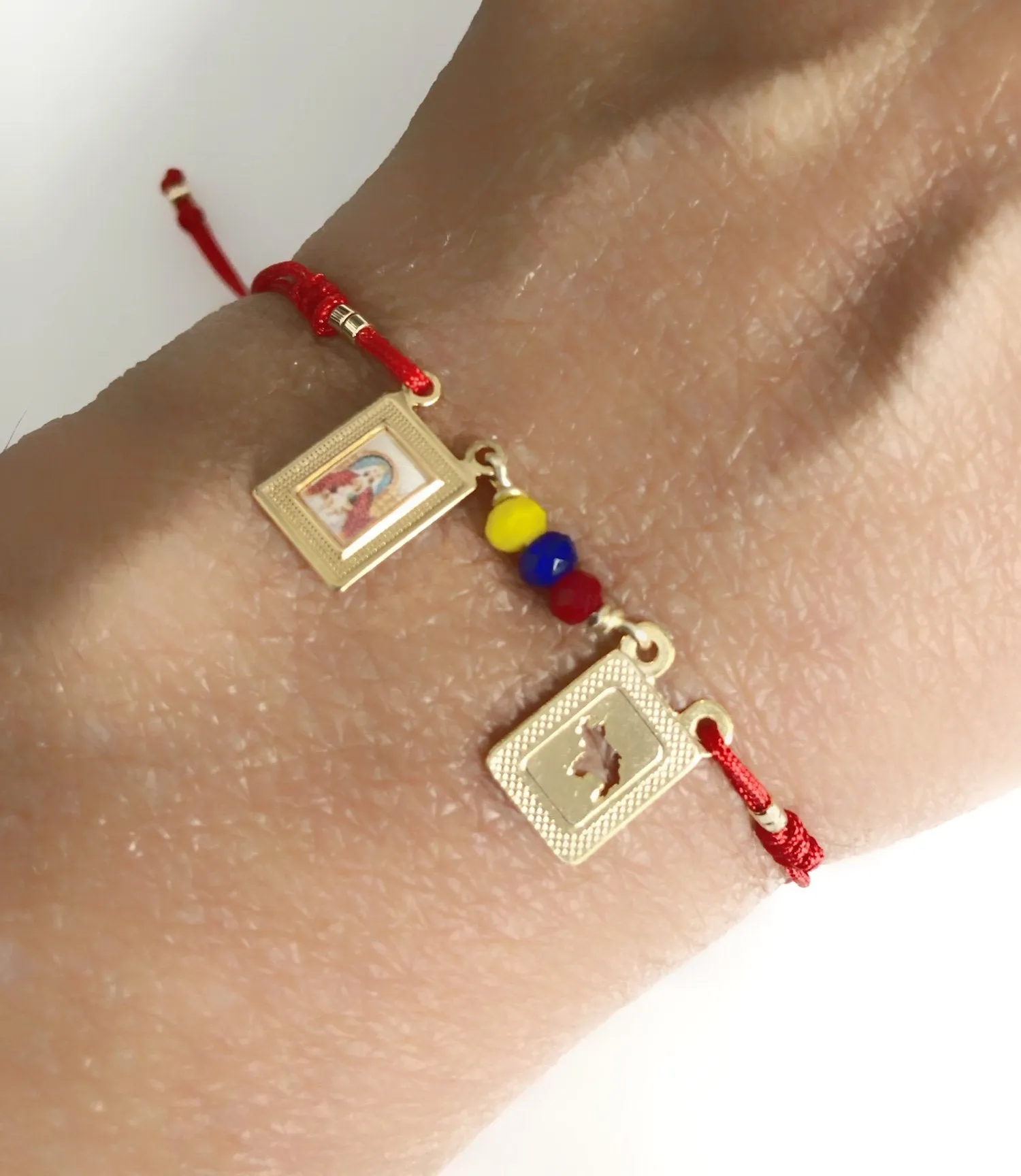 Virgen de Coromoto Scapular Adjustable Venezuela Map Bracelet