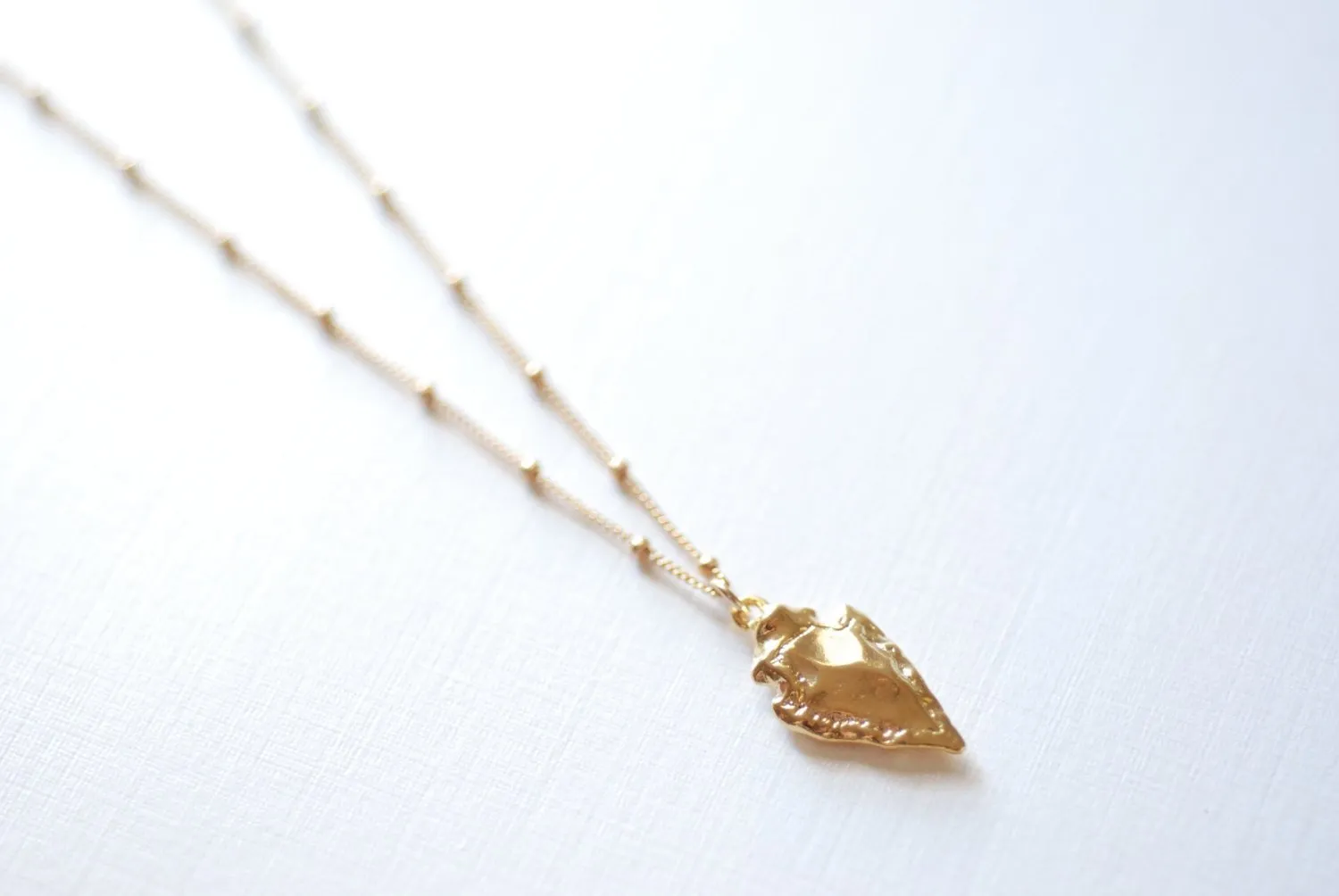 Wholesale Gold Arrowhead Necklace, 18k gold Vermeil Arrowhead, Dainty Arrowhead Necklace, Tribal Necklace,Gold Arrow Necklace, Arrowhead Charm Pendant