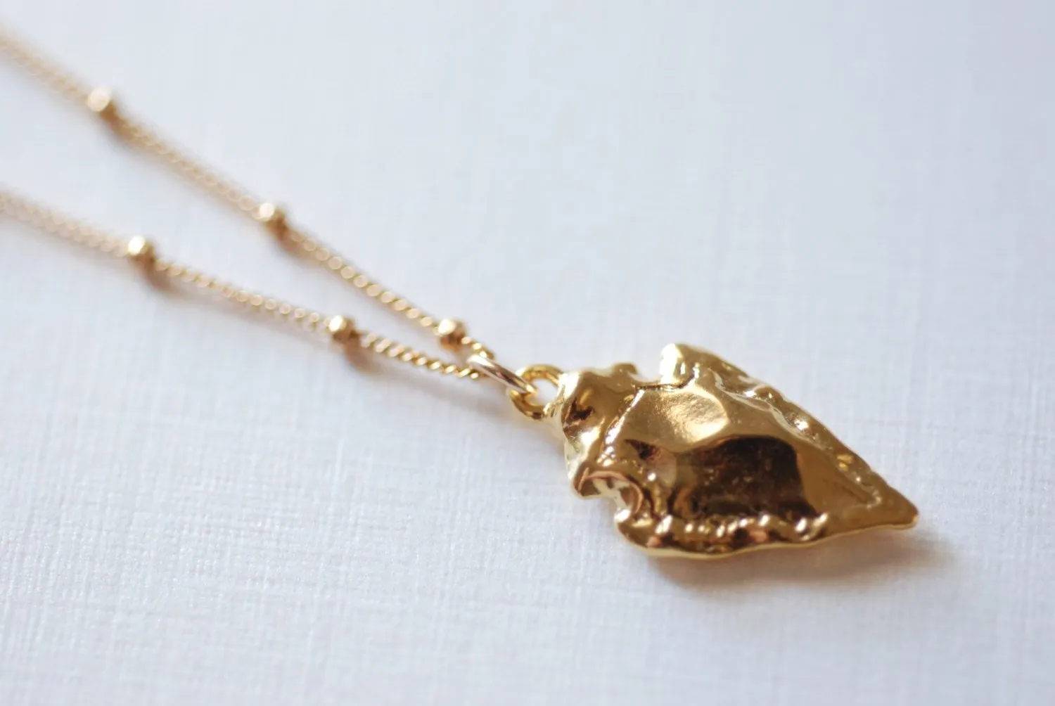 Wholesale Gold Arrowhead Necklace, 18k gold Vermeil Arrowhead, Dainty Arrowhead Necklace, Tribal Necklace,Gold Arrow Necklace, Arrowhead Charm Pendant