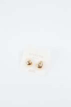 Willa Teardrop Brass Earring, Gold