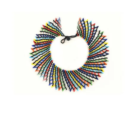 Yulita Short Beaded Collar Necklace 03